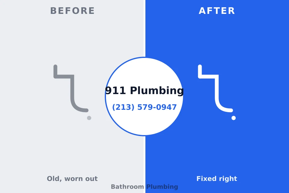 Before and after: plumbing repair Girard, PA